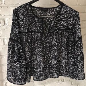 Gently worn Lucky Brand sheer top, S